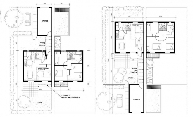 Construction d’une résidence de 25 logements individuels - Plan type - Treilles - Atelier E