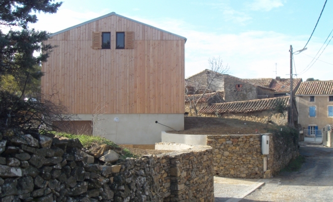 Réalisation de maison à énergie positive à Babio, Hérault - Treilles - Atelier E